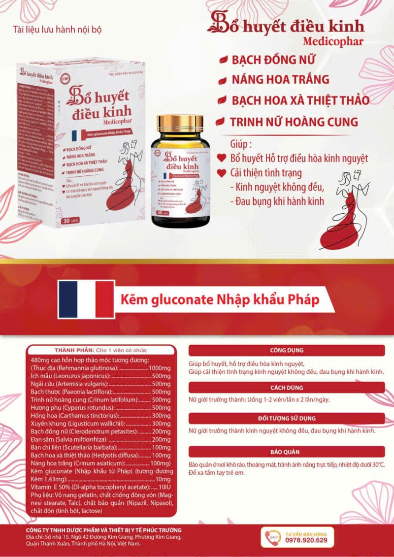 Bổ huyết điều kinh Medicophar