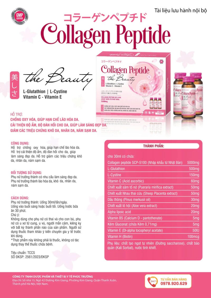 Nước uống Collagen Peptide